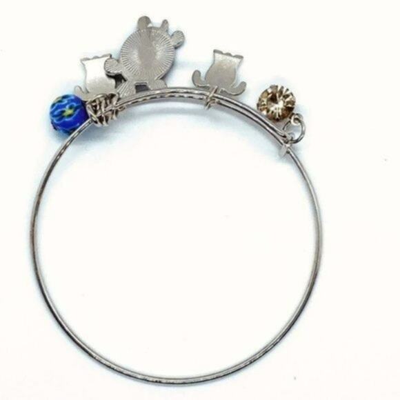 Beaded Sea Turtle Charm Colorful Bangle Bracelet - Picture 5 of 9